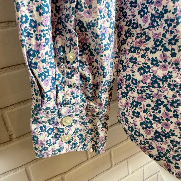 J.CREW women Classic Floral Print Button-Up Shirt/size XS - Picture 7 of 10